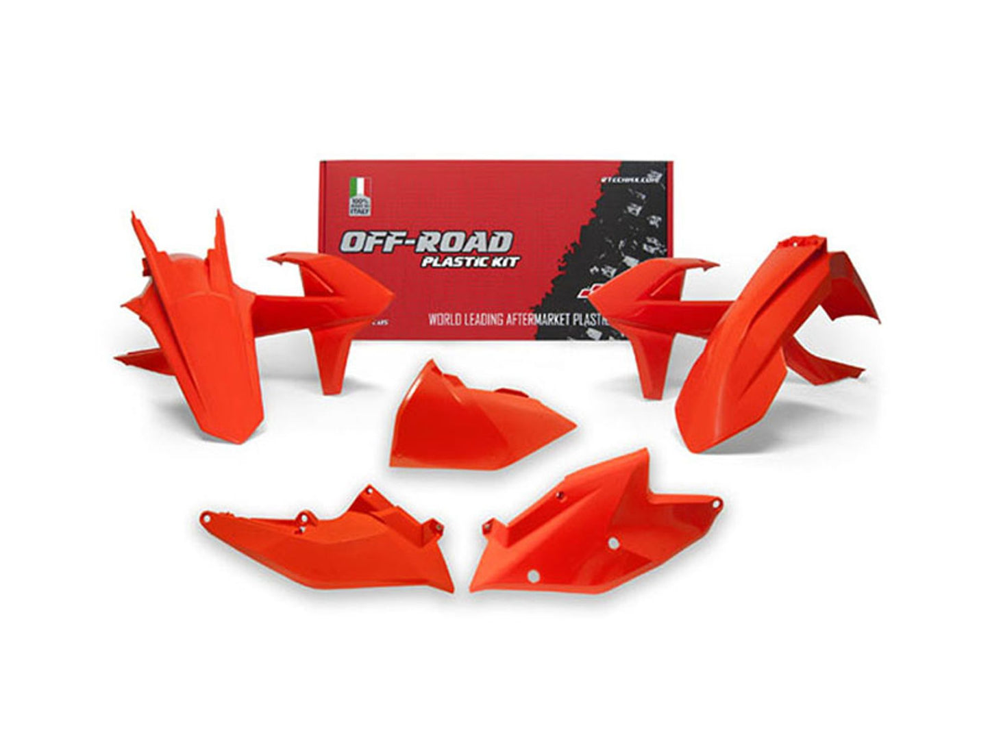 Kit Plastiche Racetech KTM 250/300/350/450/500 SENZA TABELLA ANTERIORE 2017-2019 Kit ARANCIONE KTM