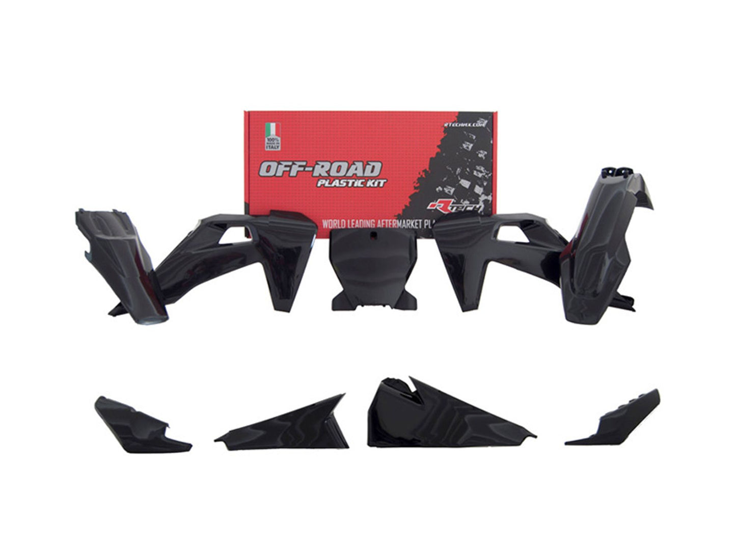 Kit Plastiche Racetech HUSQVARNA 125/250/300/350/450 SENZA PARASTELI 2019-2022 Kit NERO