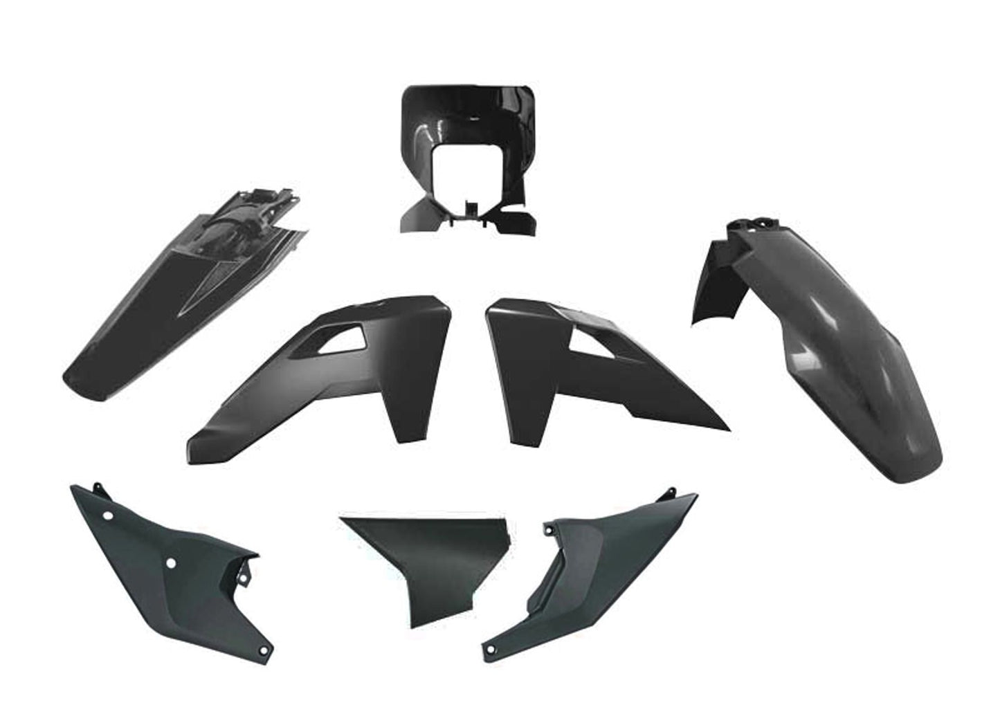 Kit Plastiche Racetech HUSQVARNA 125/150/250/300/350/450/501 2024-2026 Kit Completo Enduro Motocross NERO