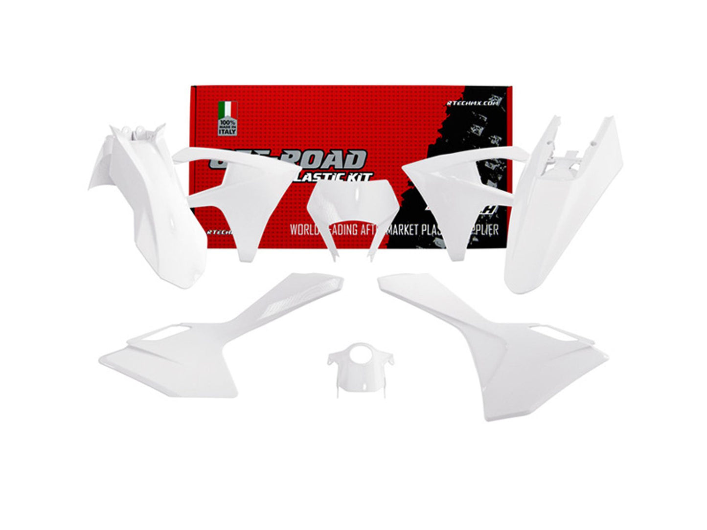 Kit Plastiche Racetech GASGAS EC 125/250/300/350/450/500 2024-2026 Kit Completo Enduro Motocross BIANCO