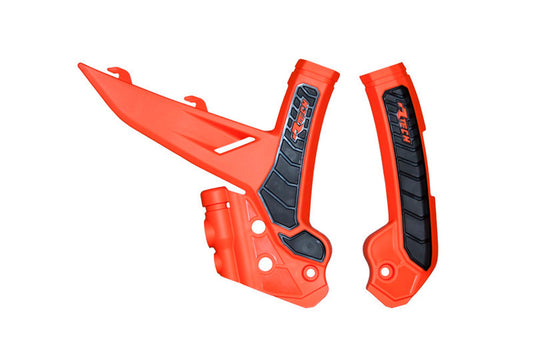 Racetech PROTEZIONE TELAIO BI-MATERIALE KTM 125/250/300/350/450/500 2023-2026 ARANCIONE KTM-NERO