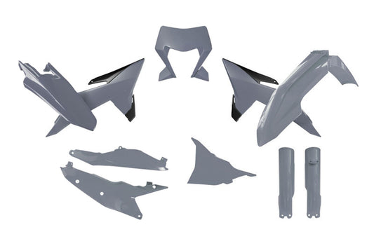 Kit Plastiche Racetech KTM 125/250/300/350/450/500 CON PARASTELI 2026-2026 Kit GRIGIO QUANTUM