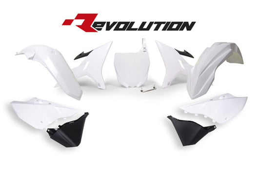 Kit Plastiche Racetech REVOLUTION YAMAHA YZ 125/250 2002-2022 Kit BIANCO - NERO