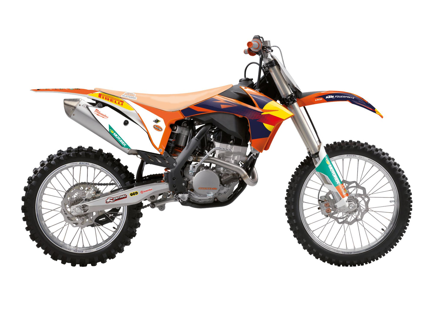 Kit Adesivi Replica Team KTM Factory MxGP 25 Blackbird Ktm EXC 300 2012-2013