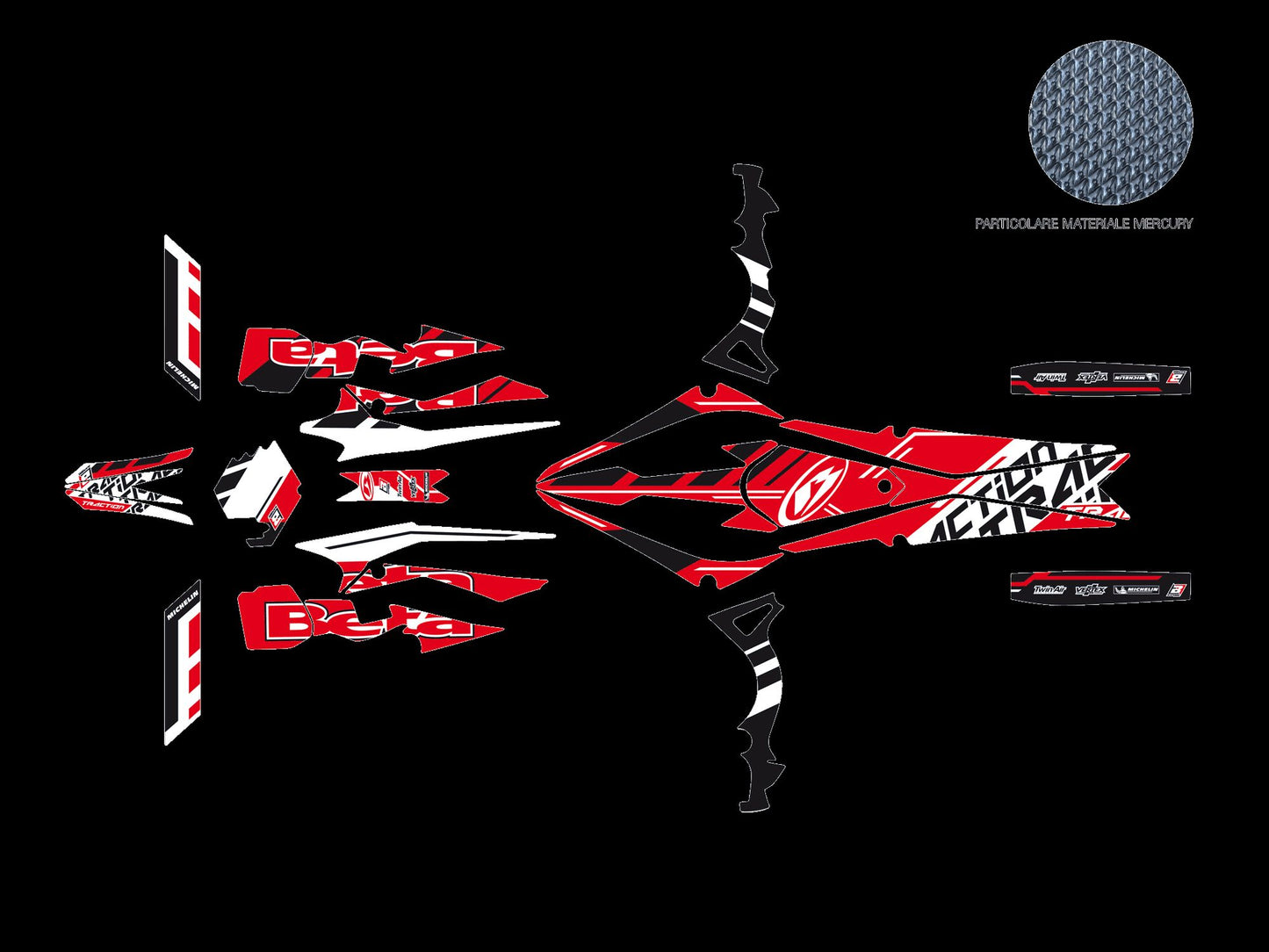 Kit Adesivi Traction Blackbird Beta EVO 300 2013-2019