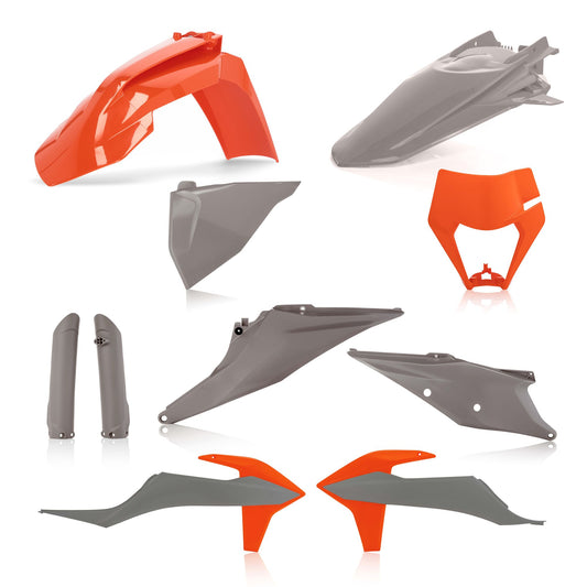 KIT PLASTICHE COMPLETO EXC/EXC-F 20 ACERBIS GREY/ORANGE