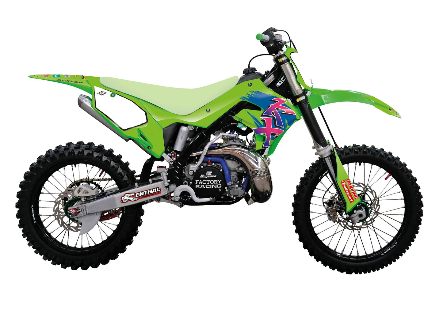 Kit Adesivi Retrò Blackbird Kawasaki KX POLISPORT RESTYLE 2003-2008