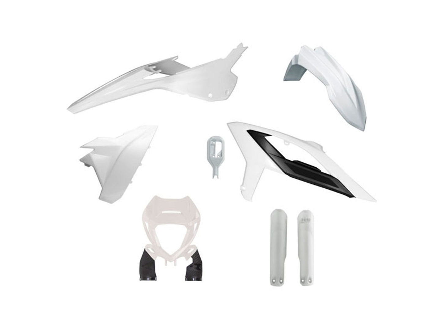 Kit Plastiche Racetech BETA RR 125/200/250/300/350/390/430/480 CON PARASTELI 2023-2024 Kit BIANCO BETA