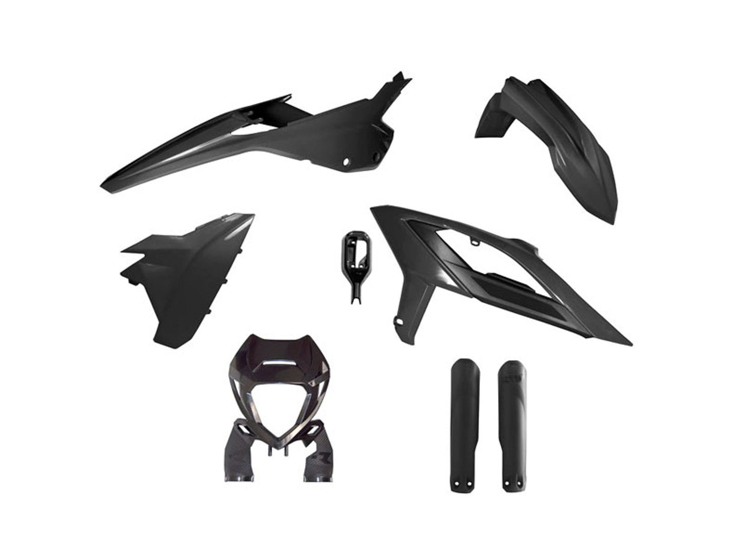 Kit Plastiche Racetech BETA RR 125/200/250/300/350/390/430/480 CON PARASTELI 2023-2024 Kit Completo Enduro NERO