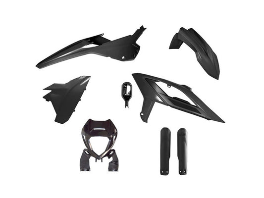 Kit Plastiche Racetech BETA RR 125/200/250/300/350/390/430/480 CON PARASTELI 2023-2024 Kit Completo Enduro NERO