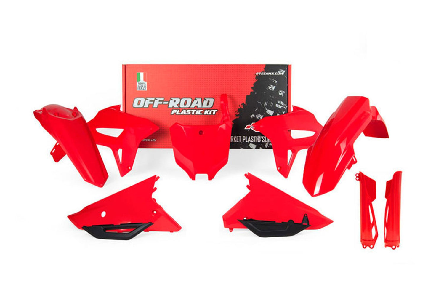 Kit Plastiche Racetech CON PARASTELI HONDA CRF 250/450 2021-2024 Kit ROSSO CRF