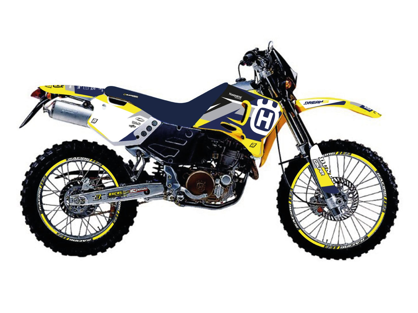 Kit Adesivi Dream 5 Blackbird Husqvarna TE 410 2000