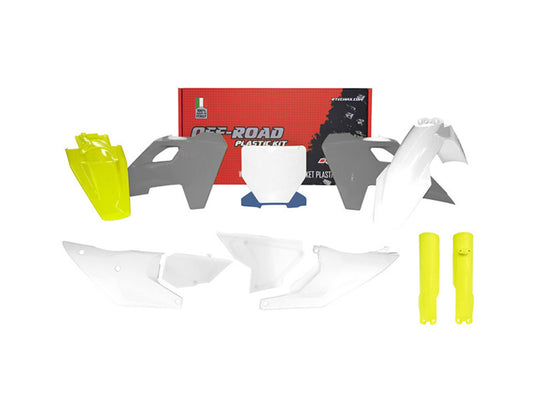 Kit Plastiche Racetech HUSQVARNA 125/250/300/350/450 CON PARASTELI 2023-2024 Kit Completo Enduro