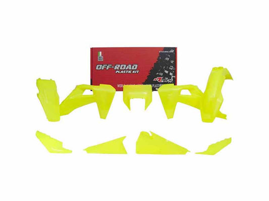 Kit Plastiche Racetech HUSQVARNA 150/250/300/350/450/501 SENZA PARASTELI 2020-2023 Kit GIALLO NEON