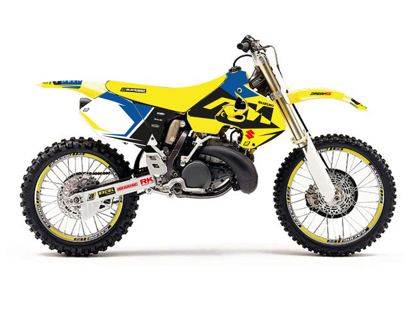 Kit Adesivi Dream 5 Chrome Blackbird Suzuki RM 125 1996-2000