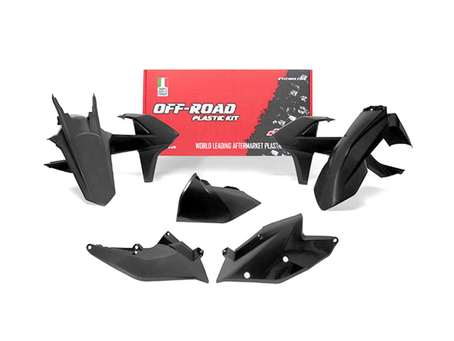 Kit Plastiche Racetech KTM 250/300/350/450/500 SENZA TABELLA ANTERIORE 2017-2019 Kit NERO