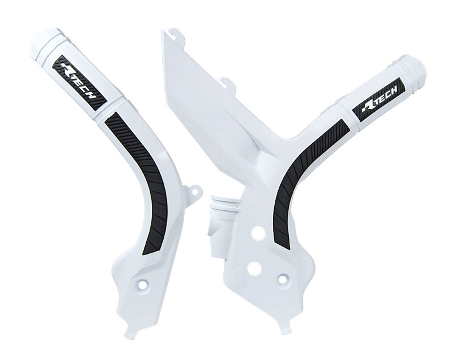Racetech PROTEZIONE TELAIO BI-MATERIALE KTM 125/150/250/300/350/450/500 2019-2022 BIANCO-NERO