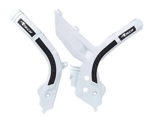 Racetech PROTEZIONE TELAIO BI-MATERIALE KTM 125/150/250/300/350/450/500 2019-2022 BIANCO-NERO