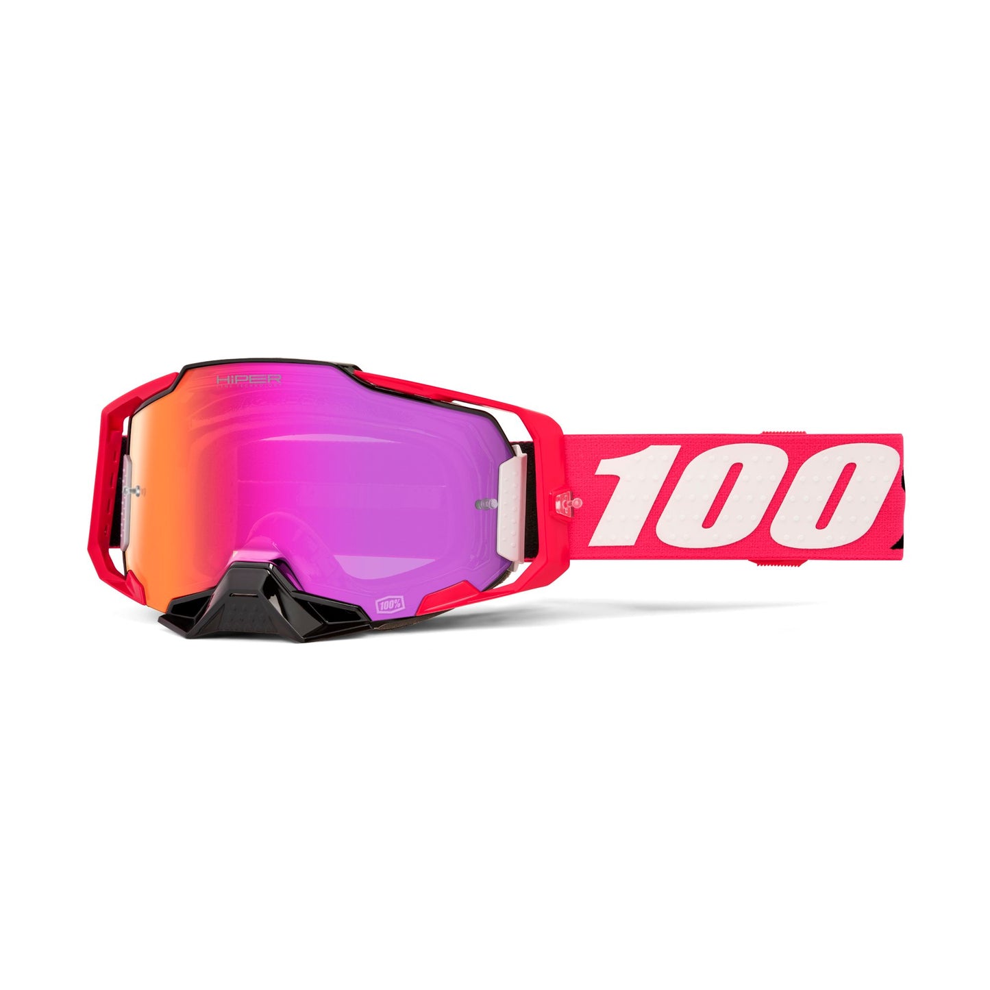 MASCHERA 100% ARMEGA HIPER KLOUG - LENTE A SPECCHIO ROSSA