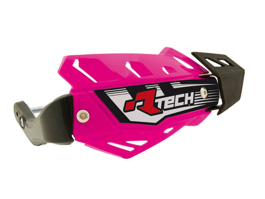Paramani Racetech FLX ATV CON KIT MONTAGGIO Protezione Mani Enduro ROSA FLUO