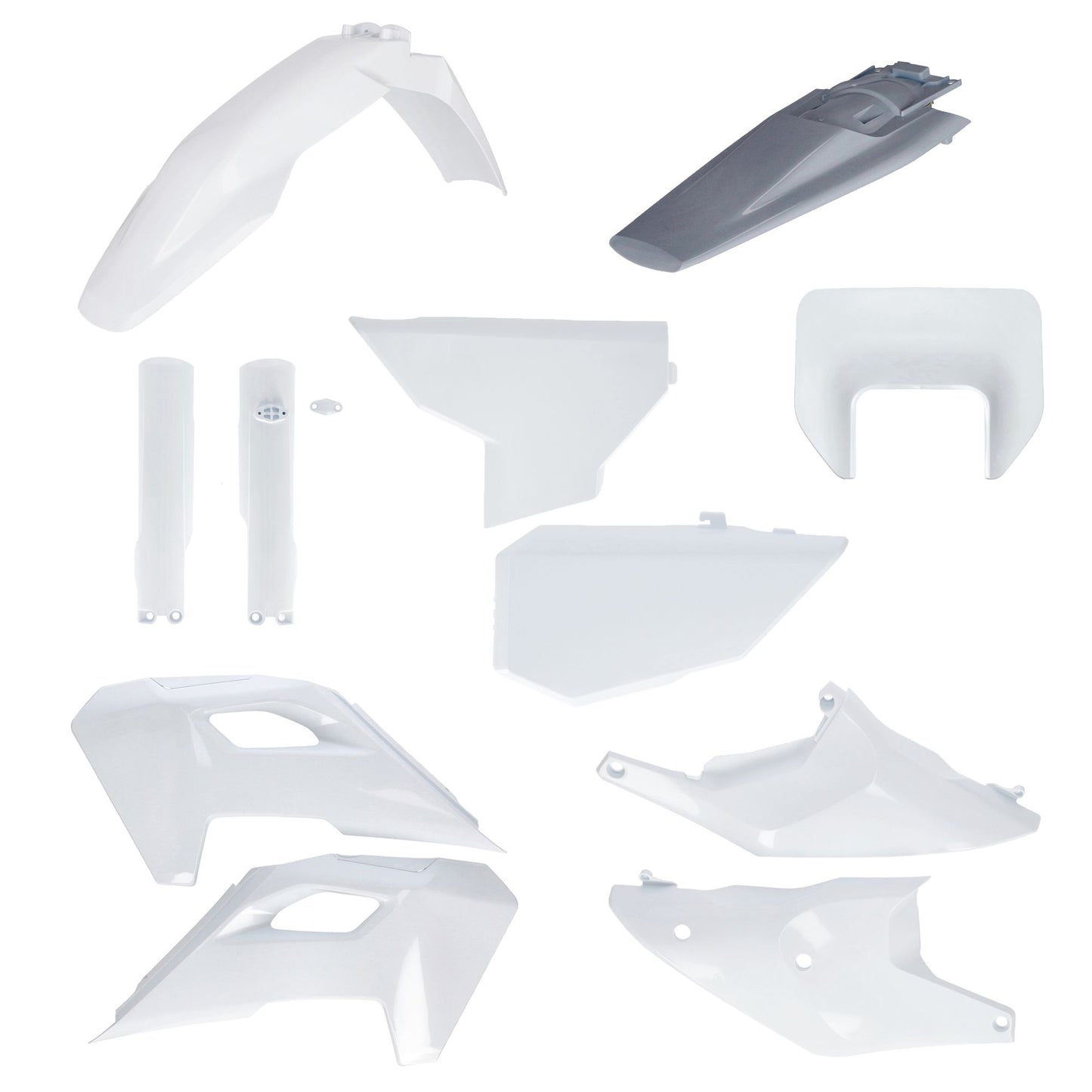 KIT PLASTICHE COMPLETO COMPATIBILE PER HU TE/FE 24 ACERBIS BIANCO/GRIGIO