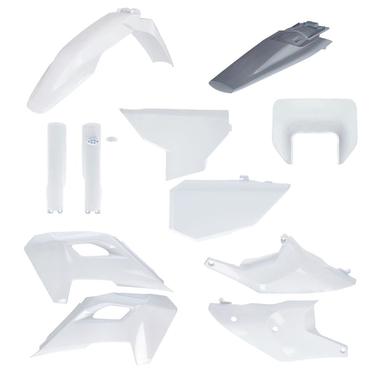 KIT PLASTICHE COMPLETO COMPATIBILE PER HU TE/FE 24 ACERBIS BIANCO/GRIGIO