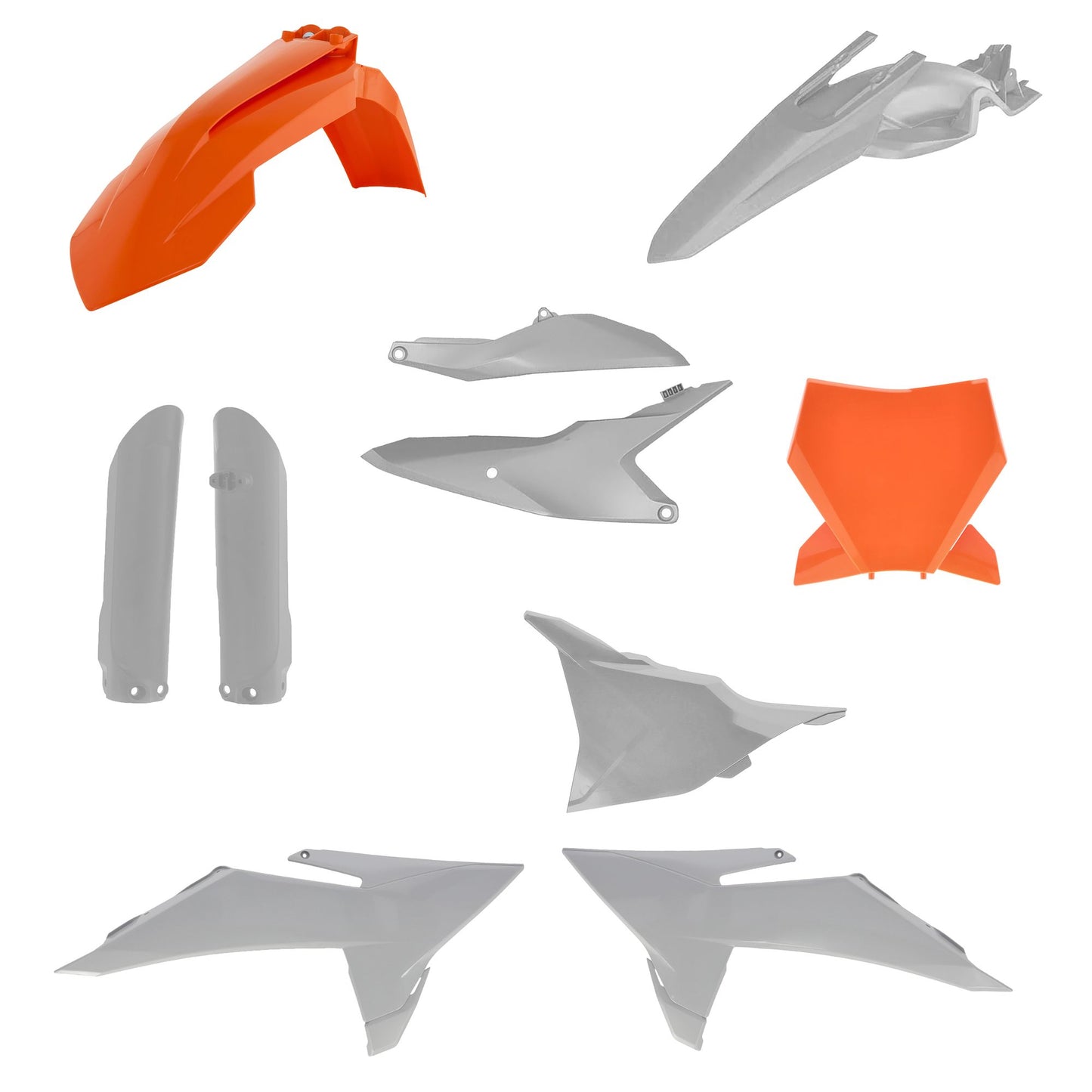 FULLKIT PLASTICHE COMPATIBILE PER K SX 85 25 ACERBIS ARANCIONE/GRIGIO