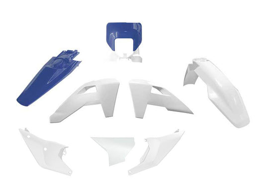 Kit Plastiche Racetech HUSQVARNA 125/150/250/300/350/450/501 2024-2026 Kit BIANCO-BLU HUSQVARNA