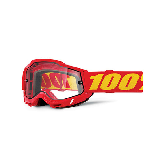 MASCHERA 100% ACCURI 2 ENDURO RED - LENTE TRASPARENTE