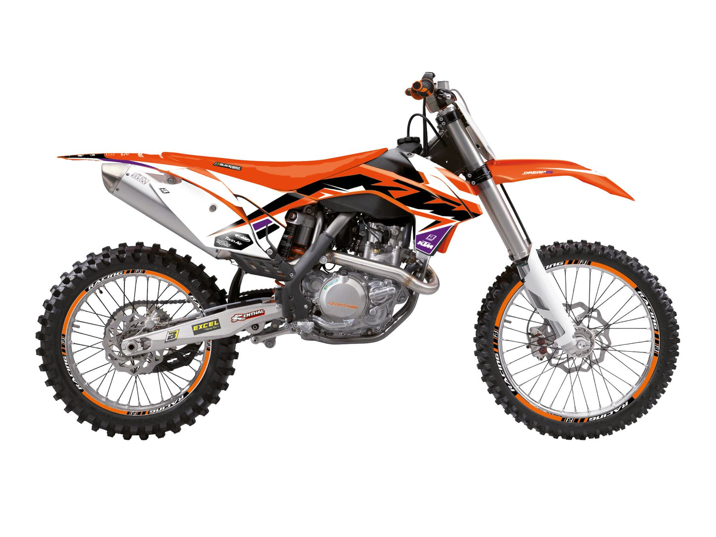 Kit Adesivi Dream 5 Blackbird Ktm EXC 350 2014-2016