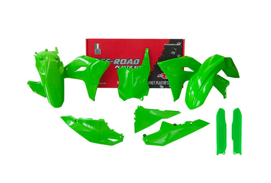 Kit Plastiche Racetech KAWASAKI KX 250/450 CON PARASTELI 2024-2026 Kit VERDE KAWASAKI