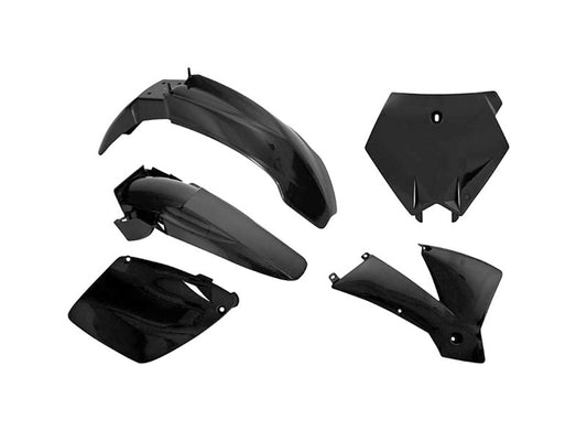 Kit Plastiche Racetech KTM 125/200/250/300/400/450/500/525 SENZA PARASTELI 2001-2004 Kit Completo Enduro NERO