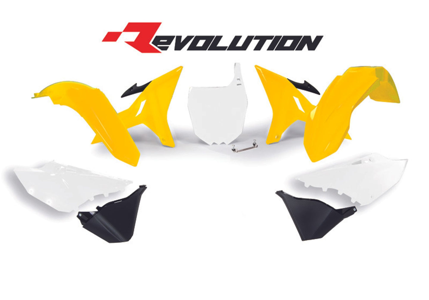 Kit Plastiche Racetech REVOLUTION YAMAHA YZ 125/250 2002-2022 Kit GIALLO YZ - NERO