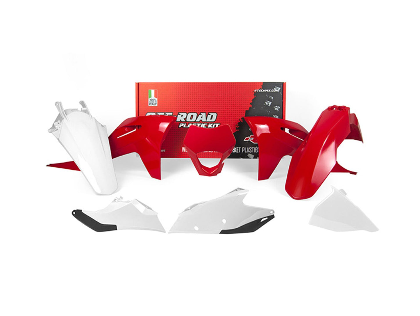 Kit Plastiche Racetech GASGAS EC 250/300/350 2021-2023 Kit ROSSO GG - BIANCO