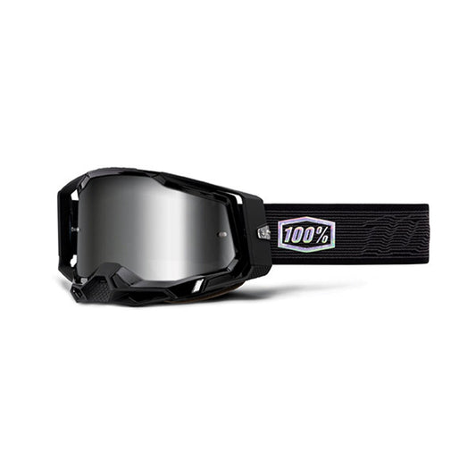 MASCHERA 100% RACECRAFT 2 TOPO - LENTE A SPECCHIO ARGENTO