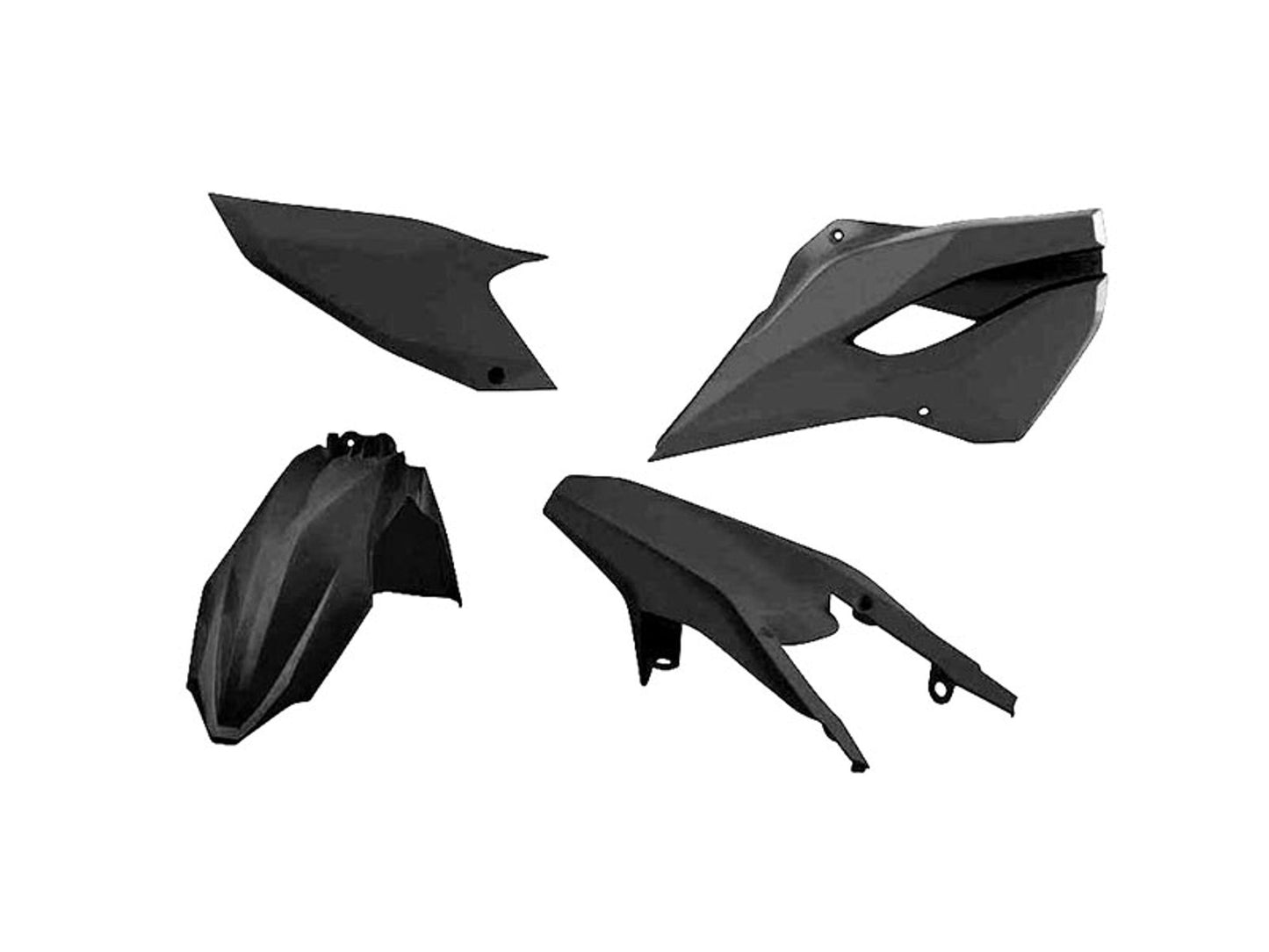 Kit Plastiche Racetech HUSQVARNA 125/250 SENZA TABELLA ANTERIORE 2014-2016 Kit NERO