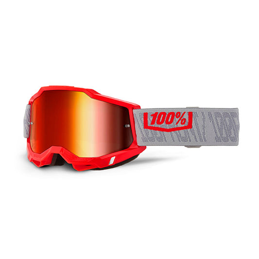 MASCHERA 100% ACCURI 2 GATORBACK - LENTE A SPECCHIO ROSSA