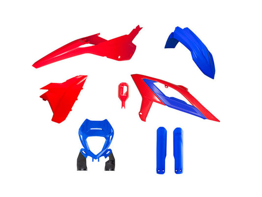 Kit Plastiche Racetech BETA RR 125/200/250/300/350/390/430/480 CON PARASTELI 2023-2024 Kit ROSSO BETA-BLU BETA