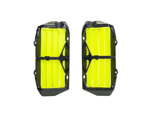 Racetech GRIGLIE RADIATORE RINFORZATE HUSQVARNA 2024-2025 NERO-GIALLO NEON