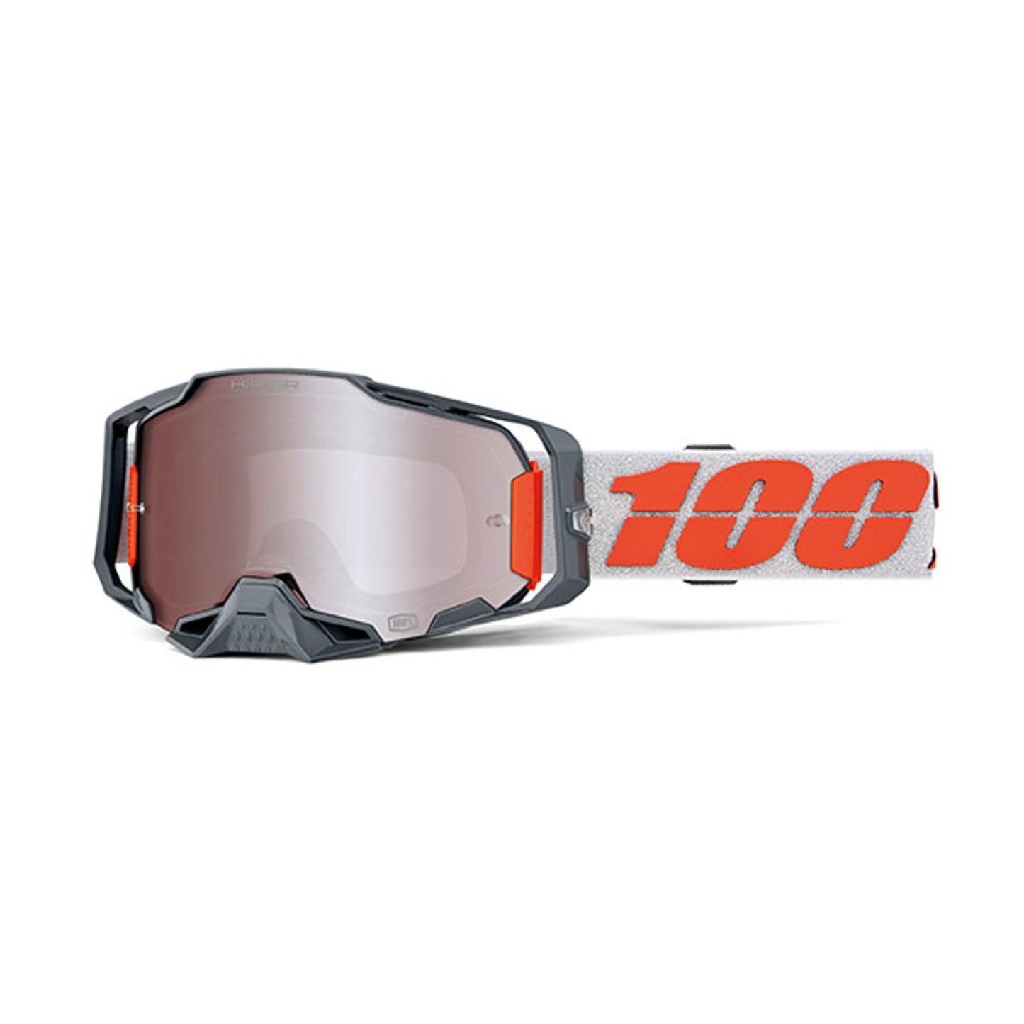 MASCHERA 100% ARMEGA HIPER SILVER - LENTE A SPECCHIO ARGENTO
