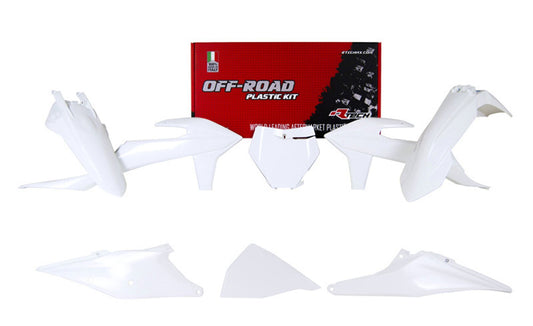Kit Plastiche Racetech KTM 125/150/250/300/350/450 SENZA PARASTELI 2019-2022 Kit Completo Enduro BIANCO