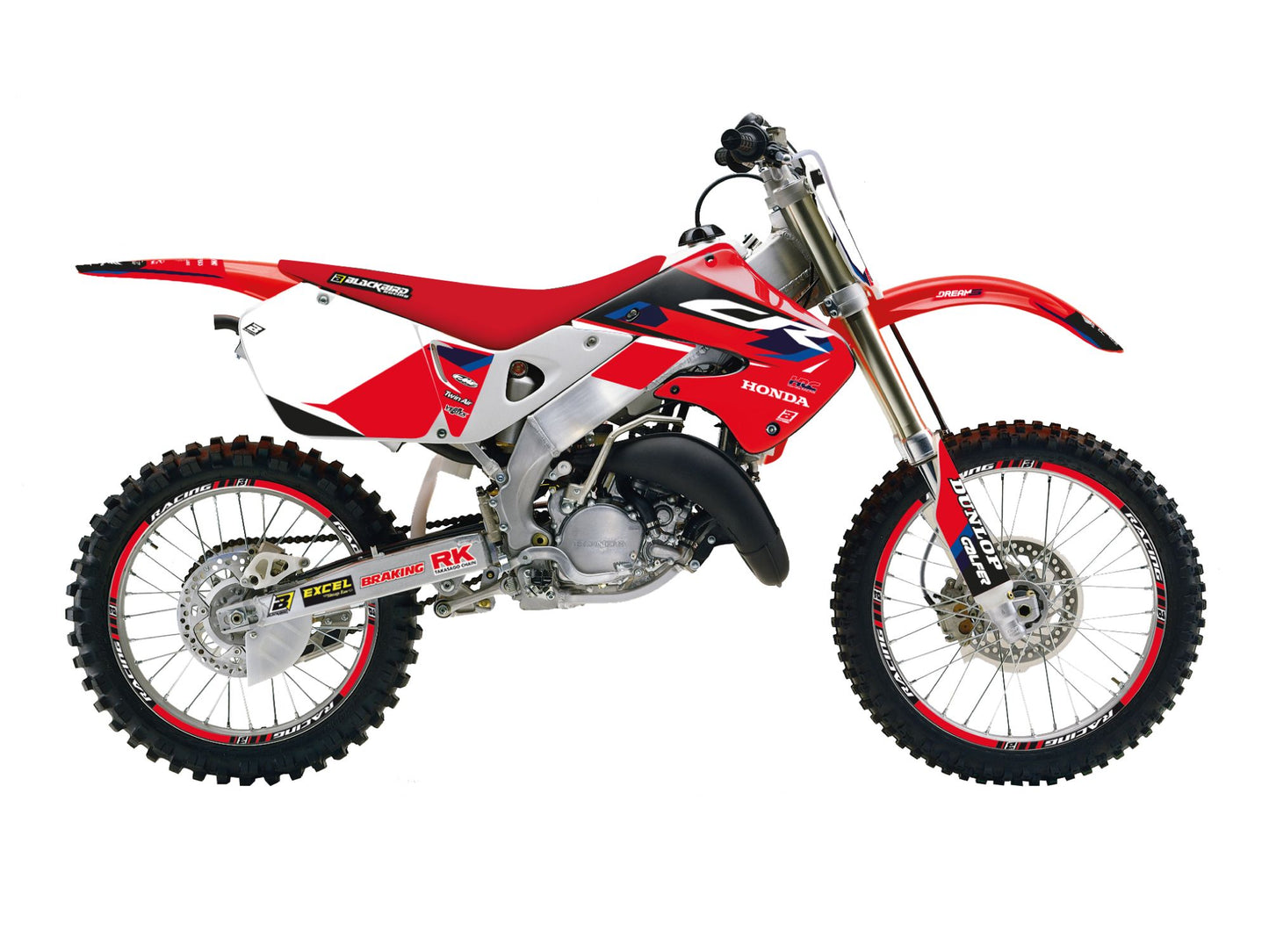 Kit Adesivi Dream 5 Chrome Blackbird Honda CR 125 1998-1999