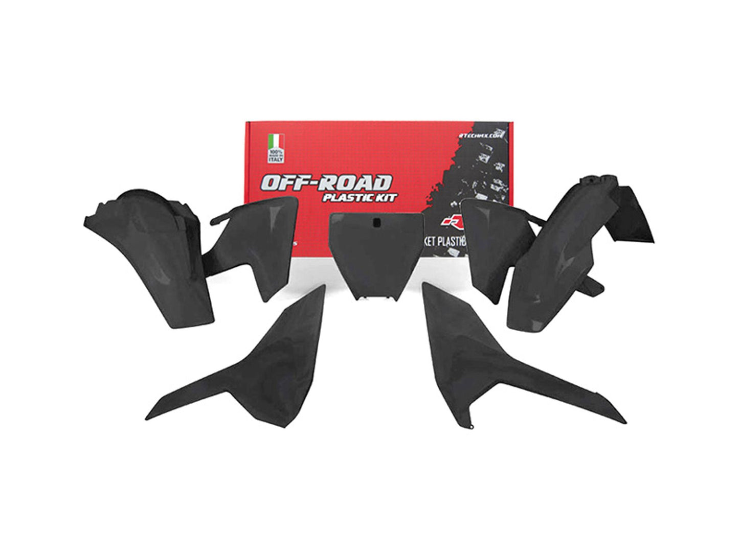 Kit Plastiche Racetech HUSQVARNA 125/250/350/450 SENZA PARASTELI 2016-2019 Kit NERO