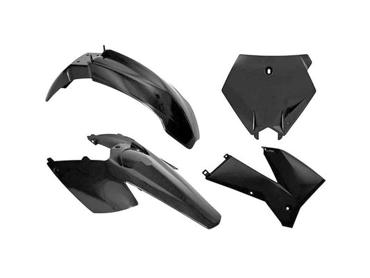 Kit Plastiche Racetech KTM 125/200/250/300/400/450/525 SENZA PARASTELI 2005-2006 Kit Completo Enduro NERO