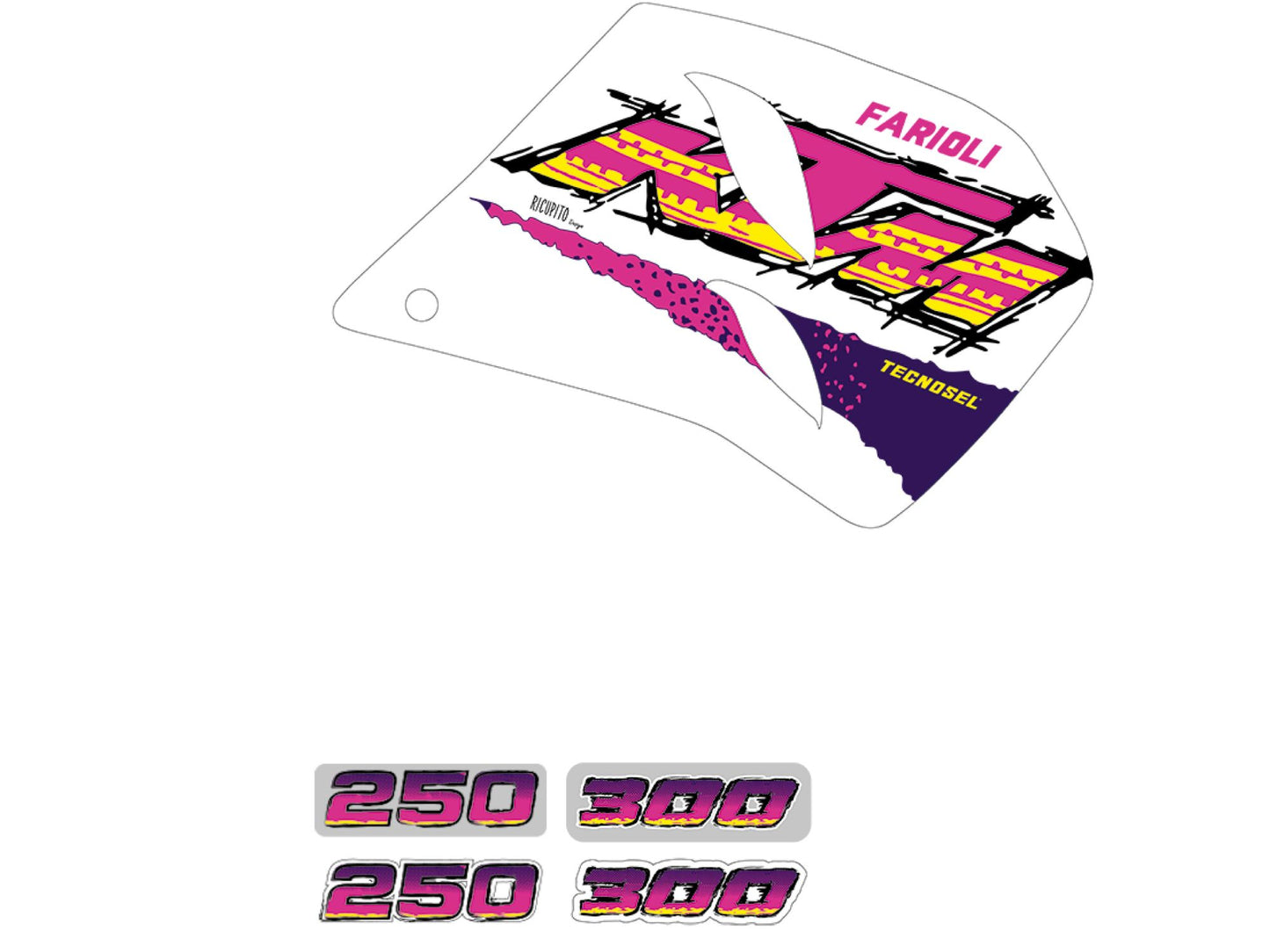 Kit Adesivi Replica Team KTM Enduro 1994 Blackbird Ktm GS 360 1996-1997