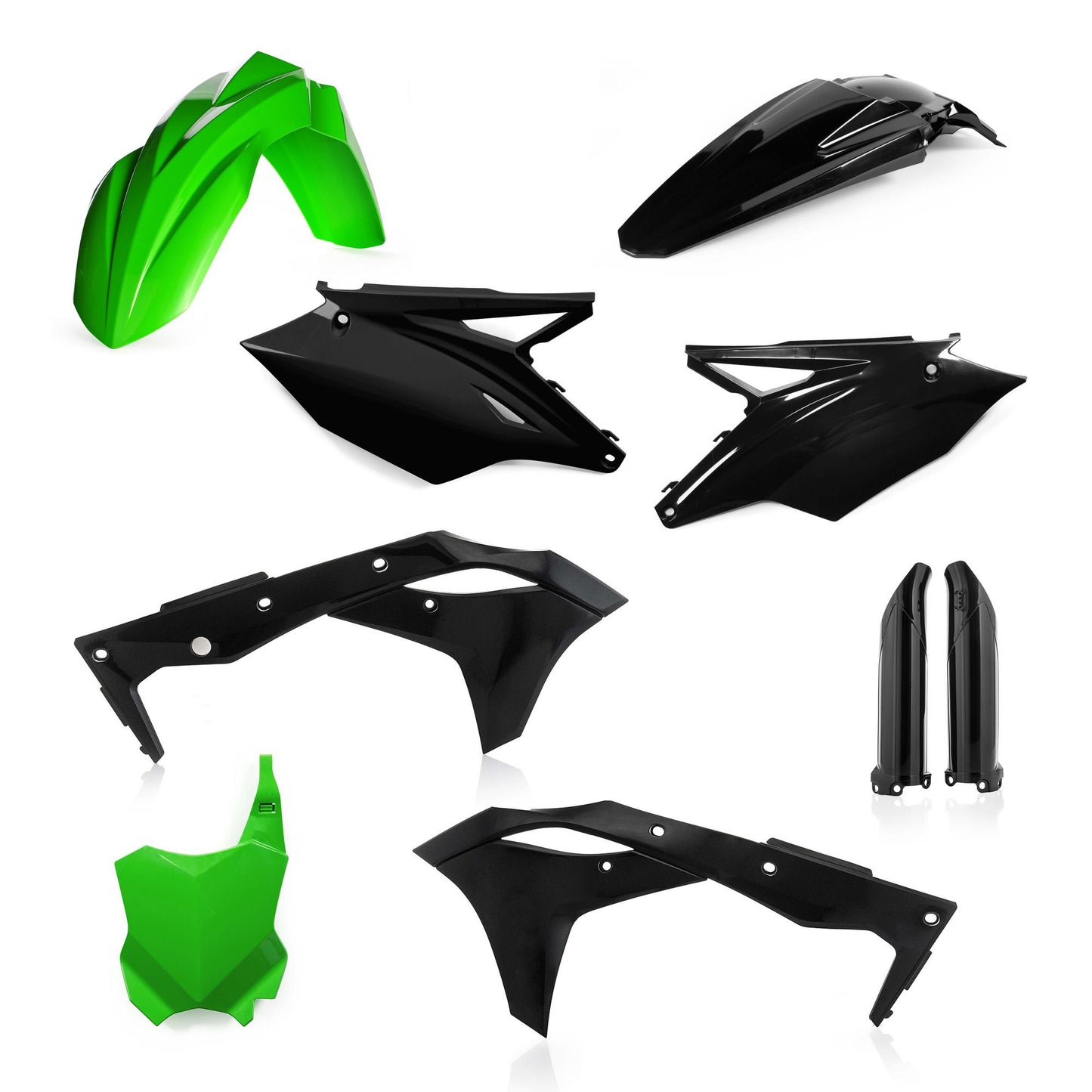 KIT PLASTICHE COMPLETO KAWASAKI KXF 250 2017 ACERBIS NERO/VERDE