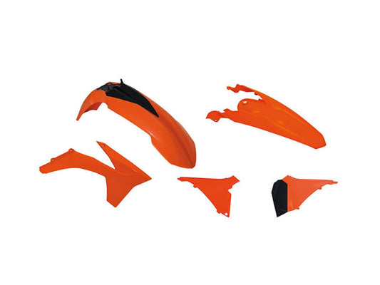 Kit Plastiche Racetech KTM 125/200/250/300/350/450/500 CON PARASTELI 2012-2013 Kit BIANCO-ARANCIONE KTM