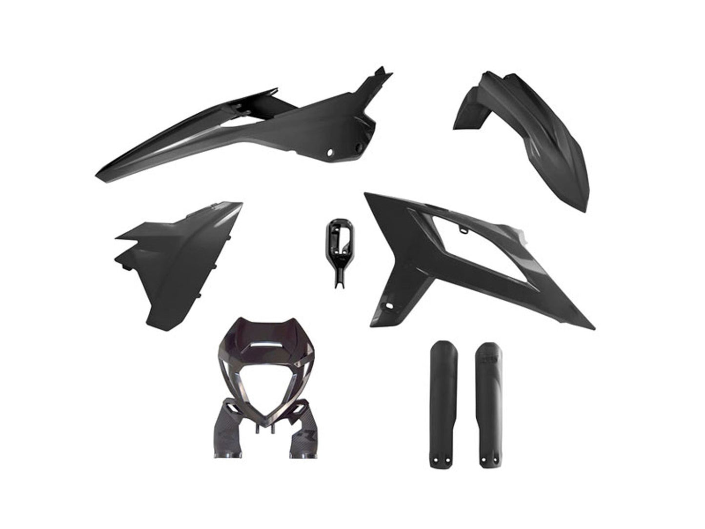 Kit Plastiche Racetech BETA RR 125/200/250/300/350/390/430/480 CON PARASTELI 2020-2022 Kit Completo Enduro NERO