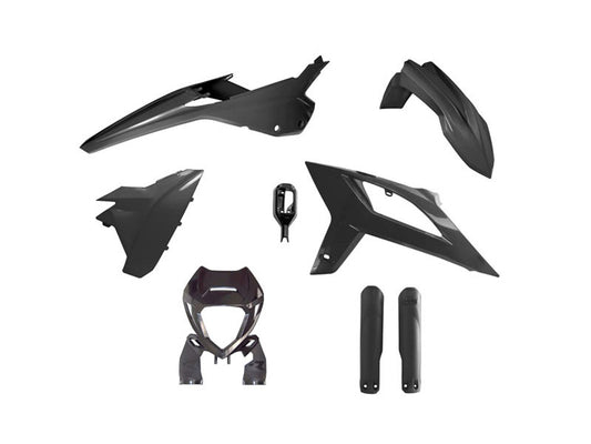 Kit Plastiche Racetech BETA RR 125/200/250/300/350/390/430/480 CON PARASTELI 2020-2022 Kit Completo Enduro NERO