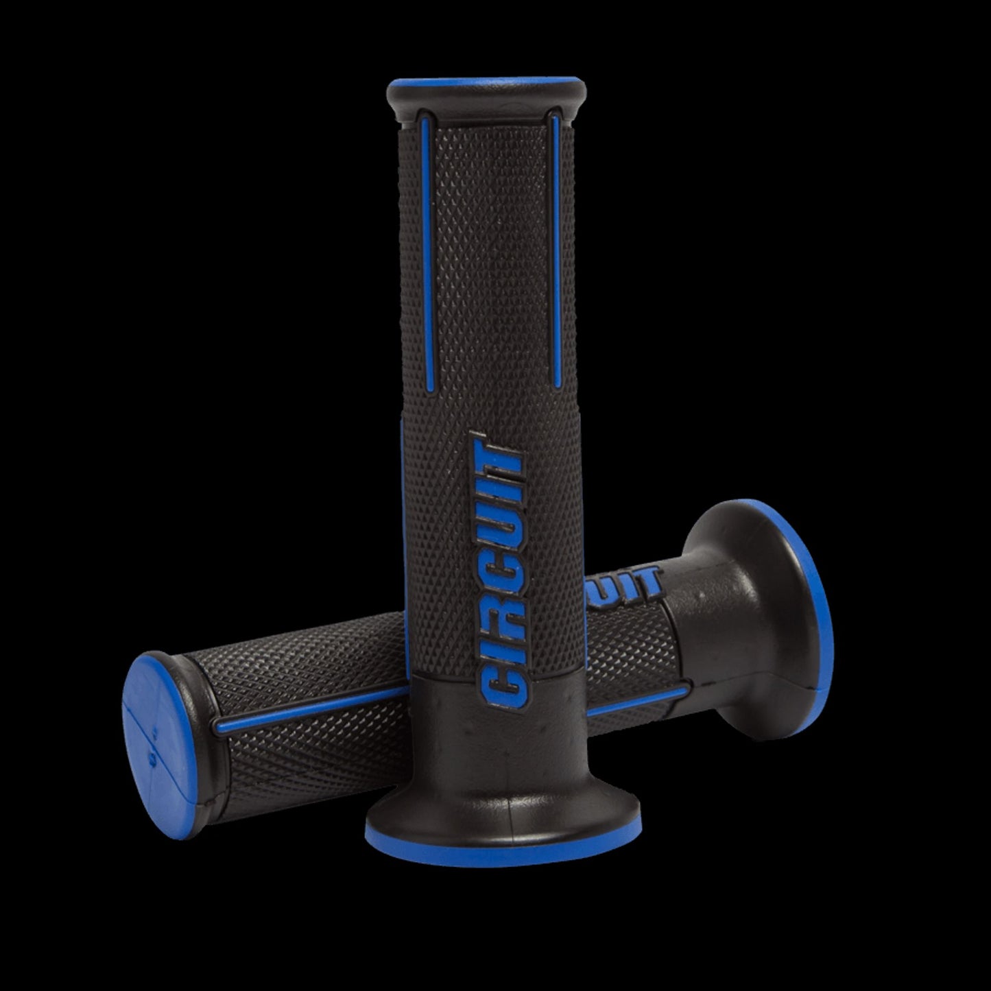 Manopole Circuit Speed Racing estremità chiusa nero / blu